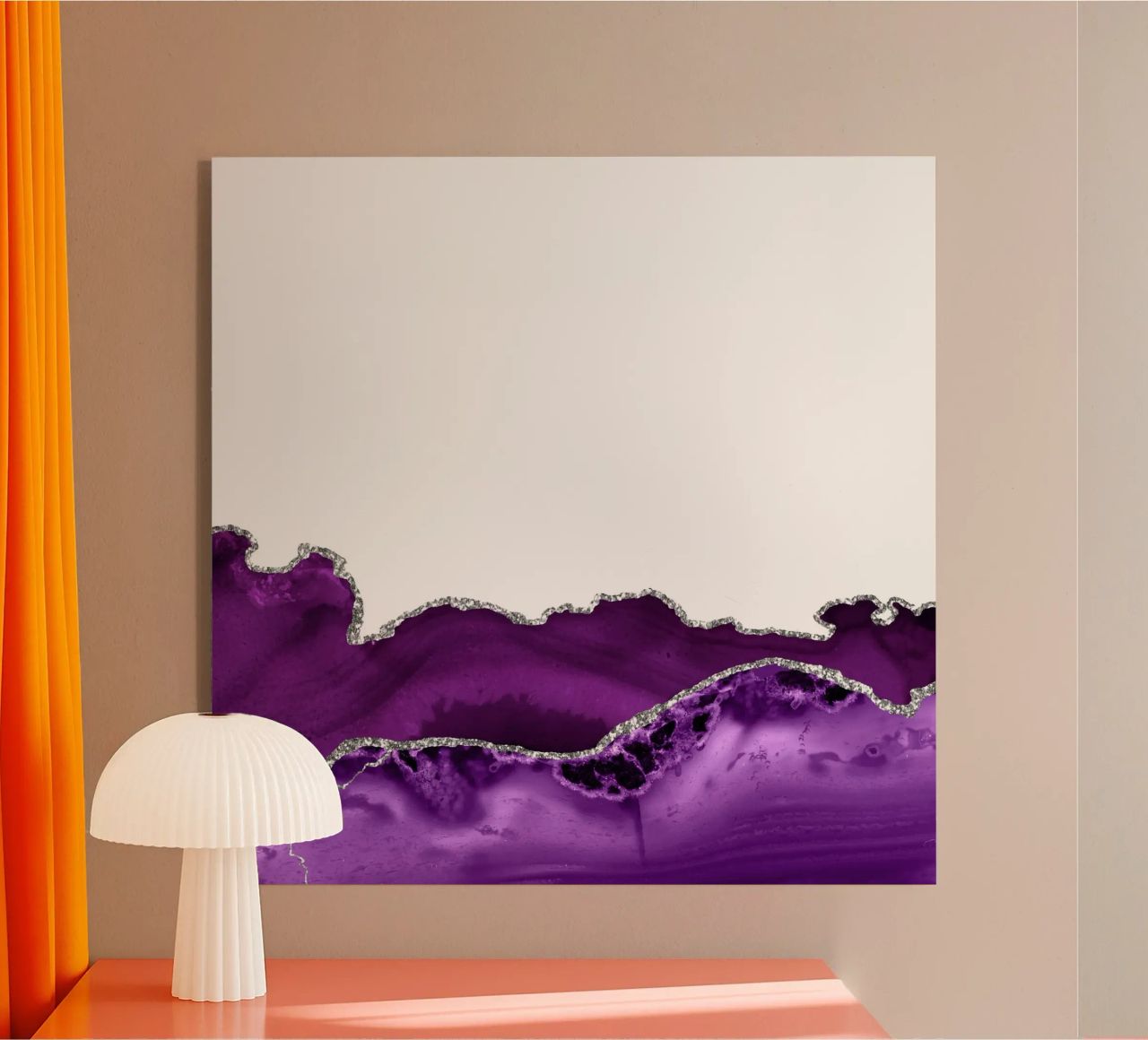 Agata viola e argento Texture 12 plexiglass da Gemstone Textures