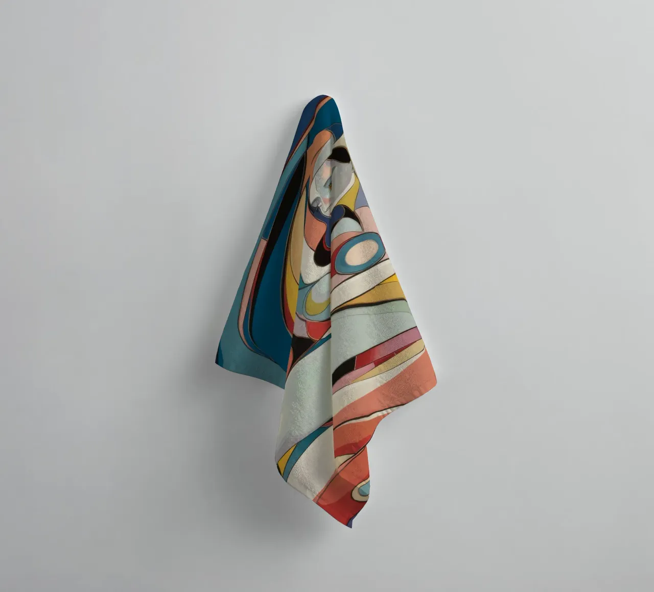 Abstract Symphony of Colors towel by Crimson Whisper
