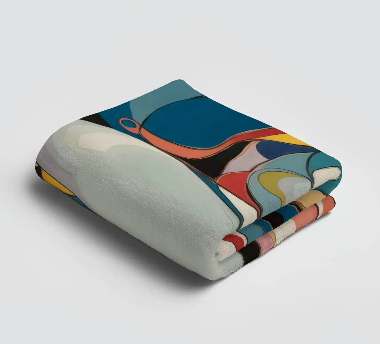Abstract Symphony of Colors towel by Crimson Whisper