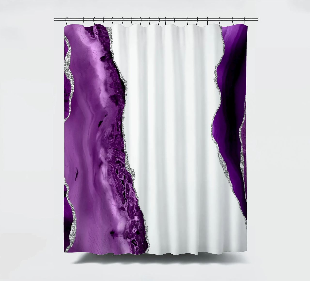 Agata viola e argento Texture 14 tenda da doccia da Gemstone Textures