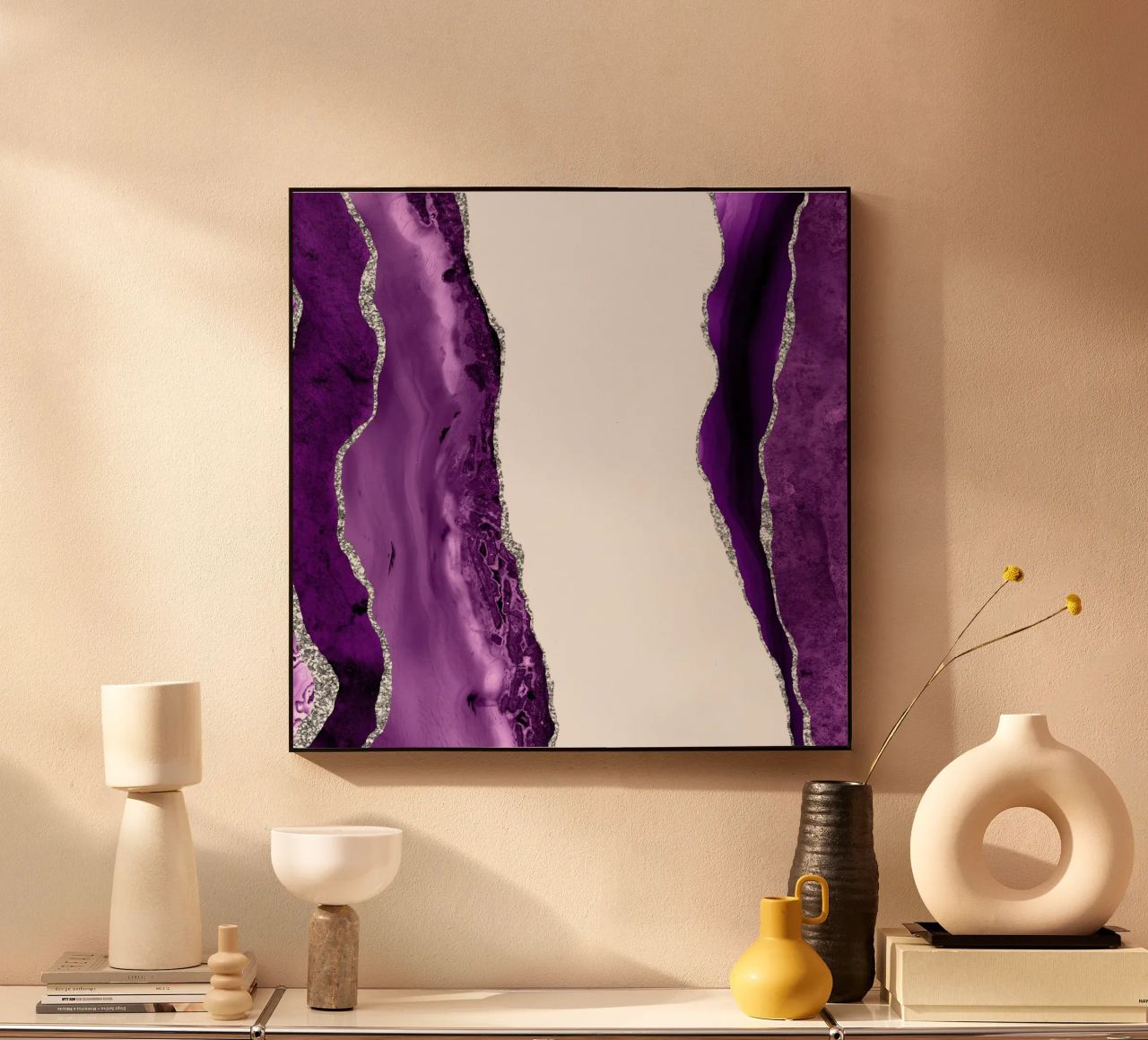 Agata viola e argento Texture 14 plexiglass da Gemstone Textures