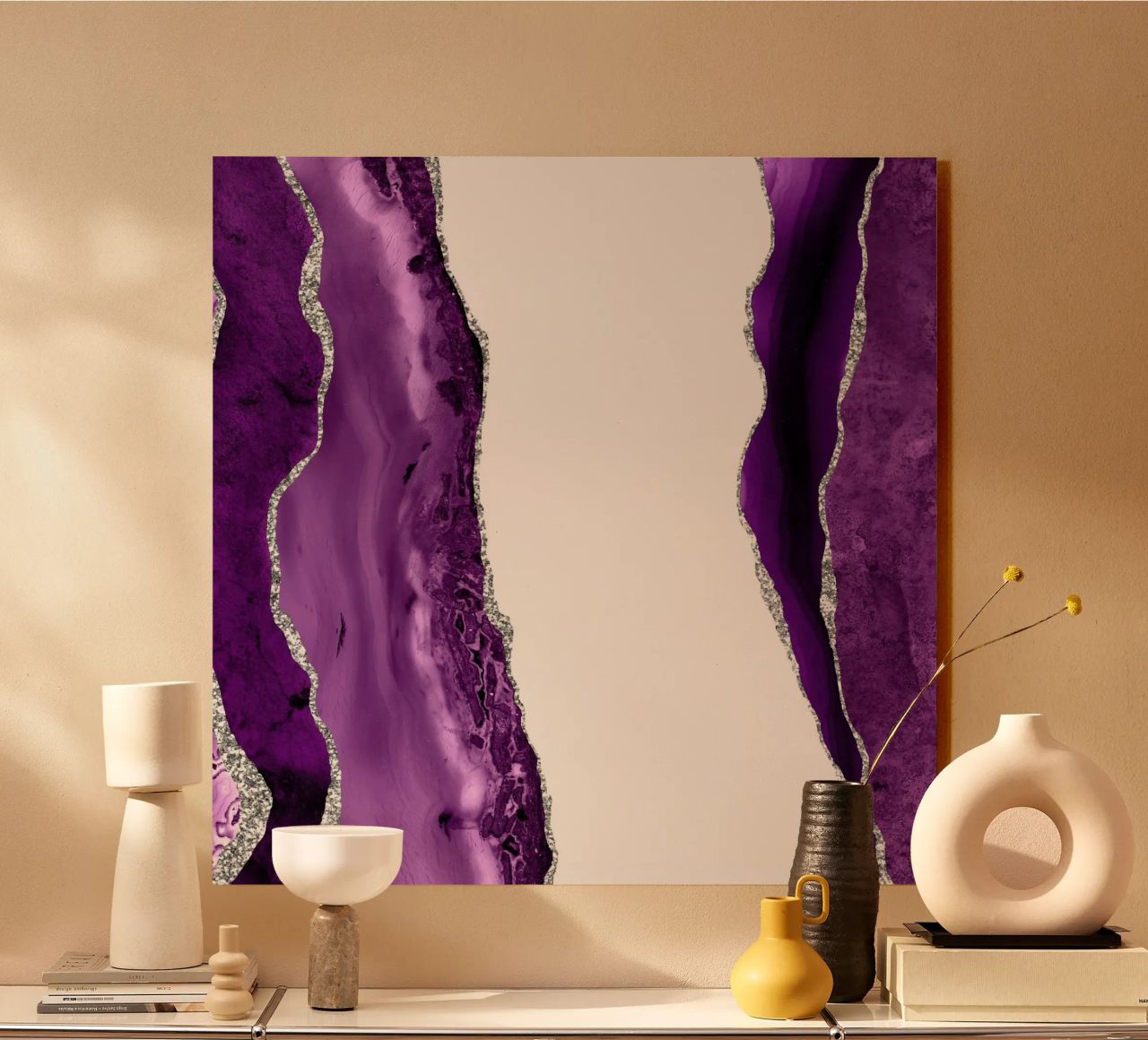 Agata viola e argento Texture 14 plexiglass da Gemstone Textures