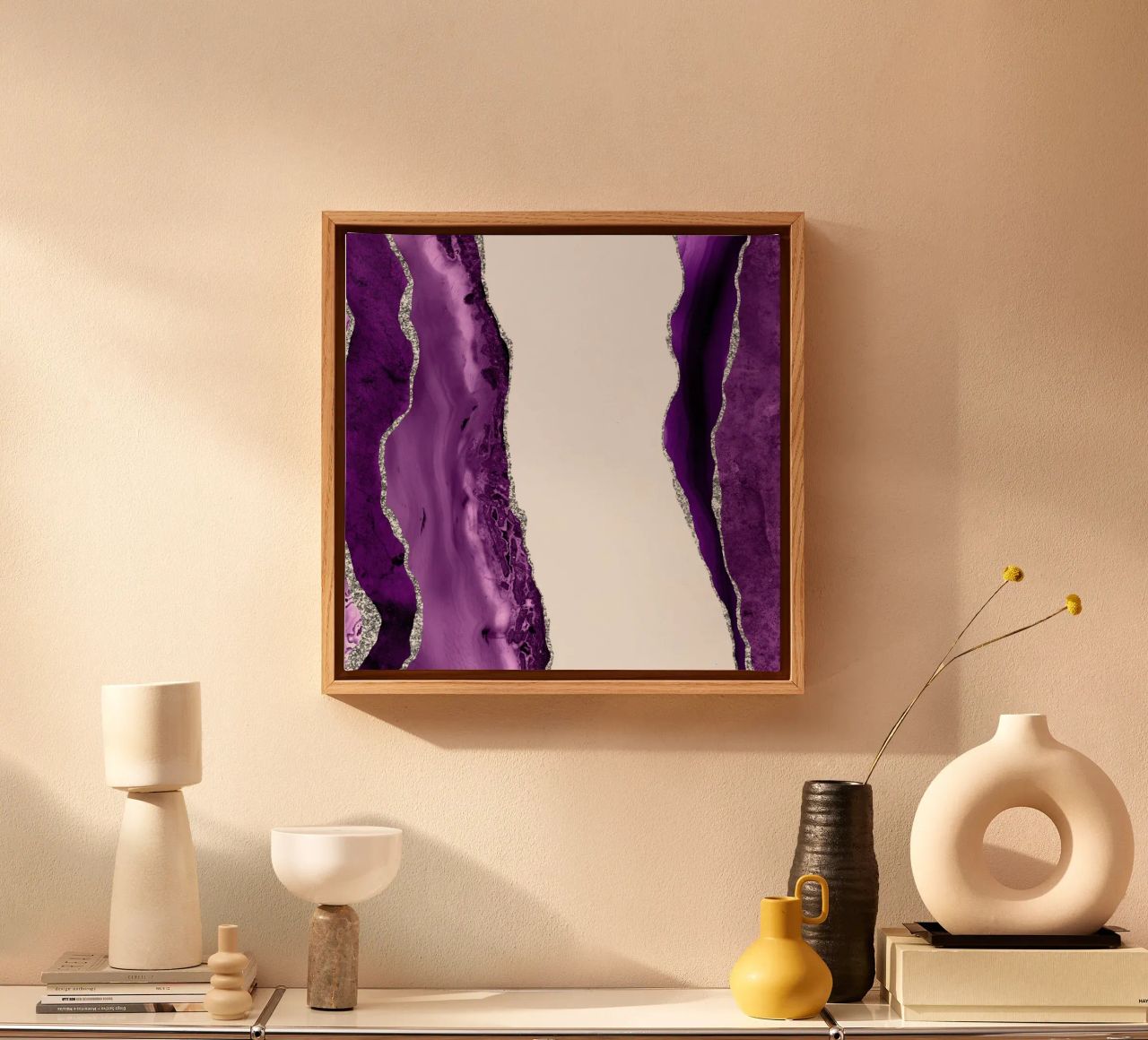 Agata viola e argento Texture 14 tela da Gemstone Textures