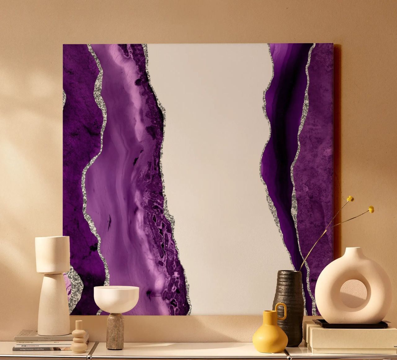 Agata viola e argento Texture 14 tela da Gemstone Textures