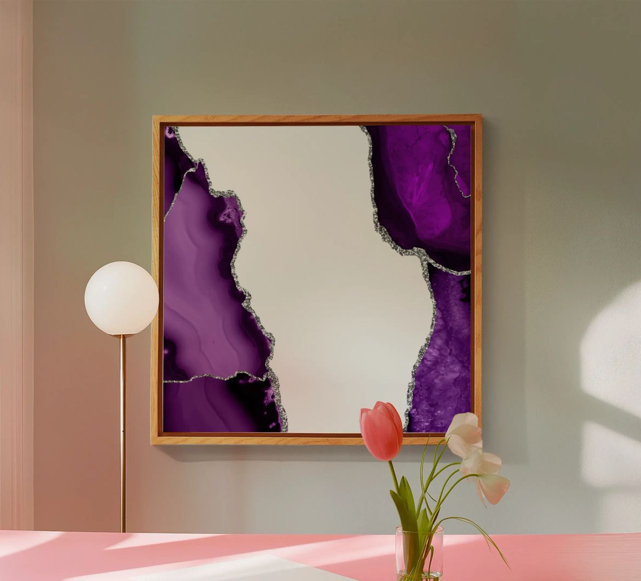 Agata viola e argento Texture 15 plexiglass da Gemstone Textures