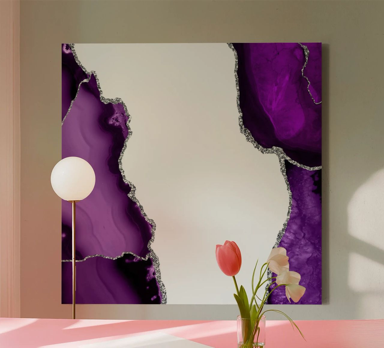 Agata viola e argento Texture 15 tela da Gemstone Textures