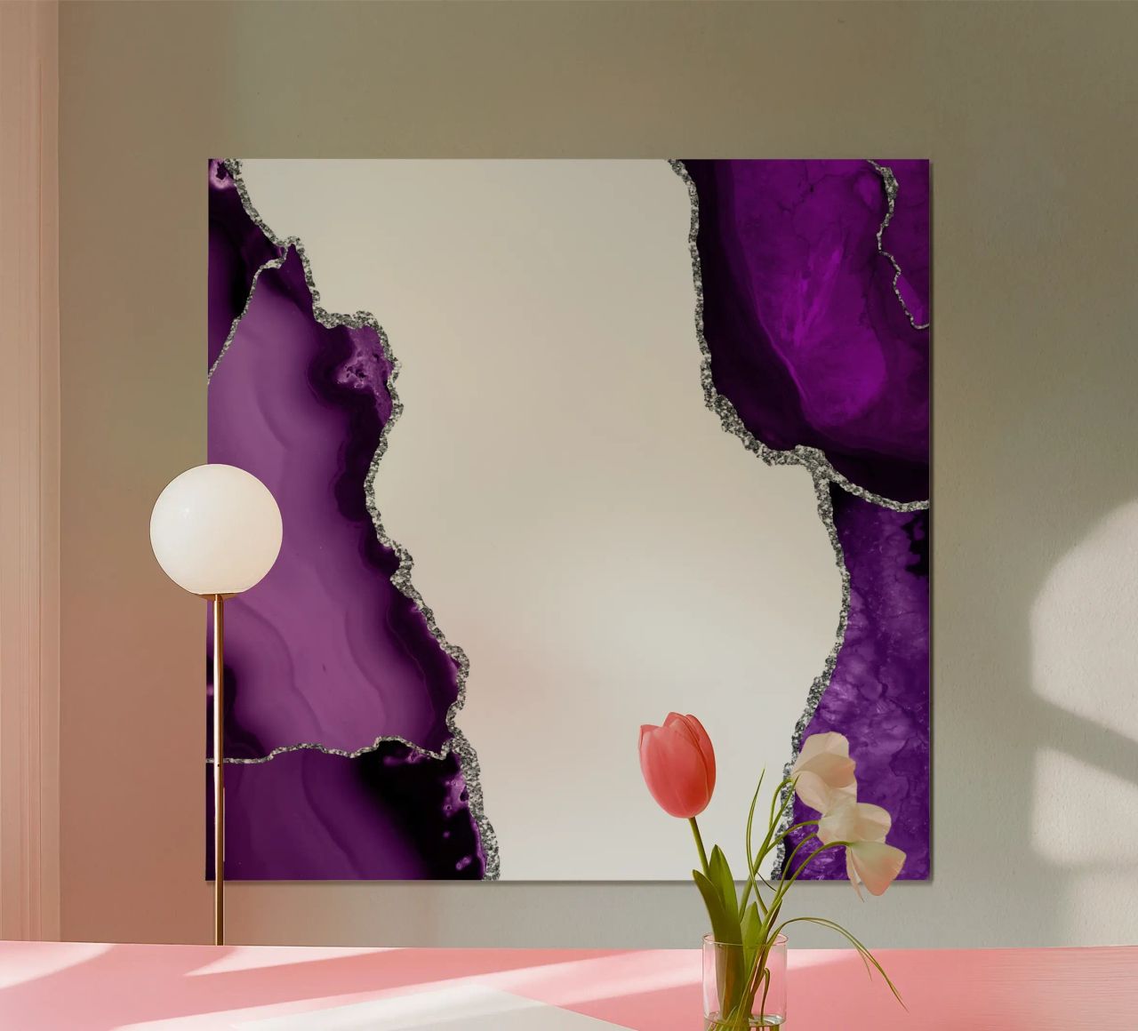 Agata viola e argento Texture 15 poster da Gemstone Textures