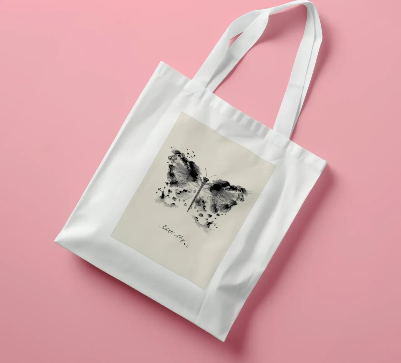 Ink Butterfly borsa in juta da Flora & Fauna