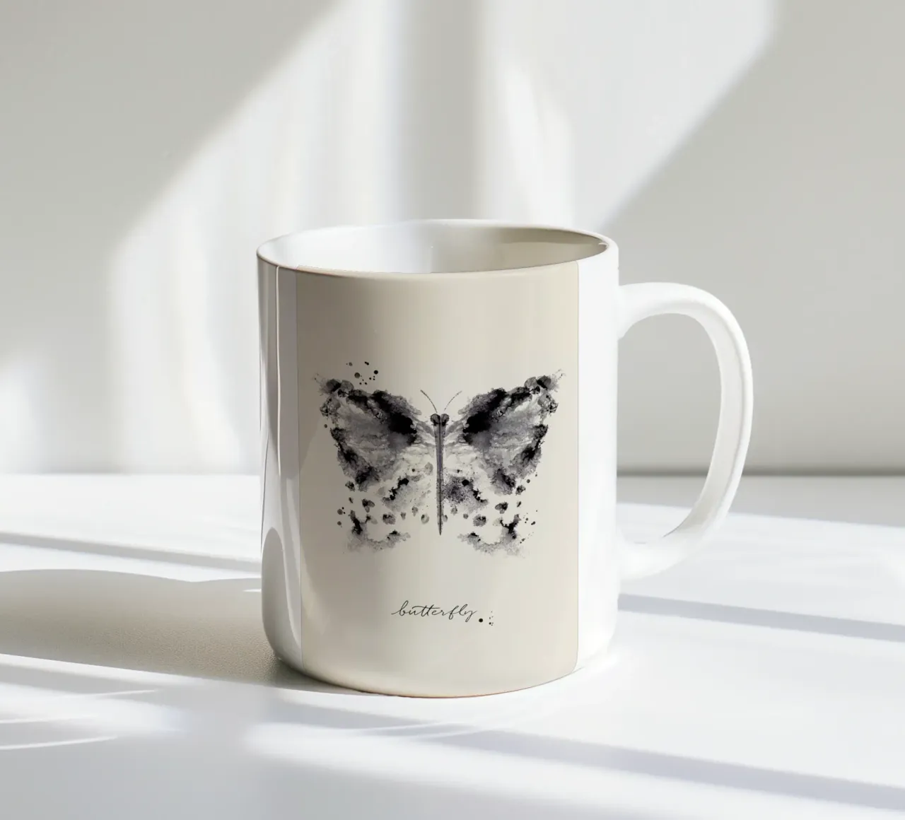 Ink Butterfly tazza in ceramica da Flora & Fauna