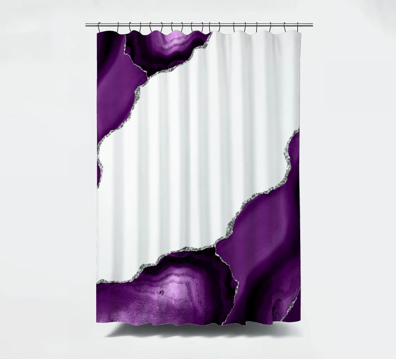 Agata viola e argento Texture 16 tenda da doccia da Gemstone Textures