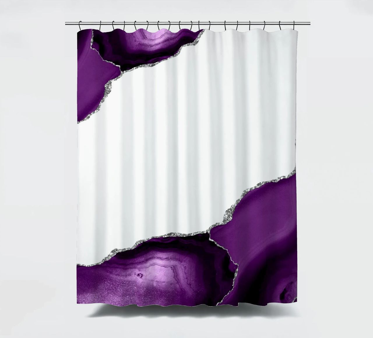 Agata viola e argento Texture 16 tenda da doccia da Gemstone Textures