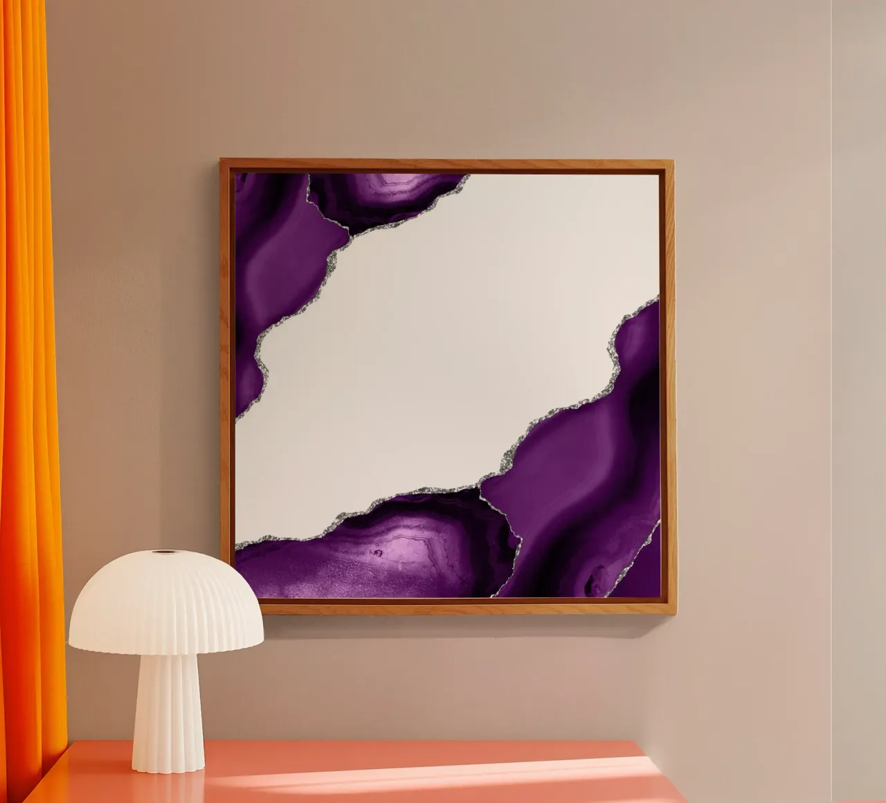 Agate violette et argentée Texture 16 plexiglas de Gemstone Textures