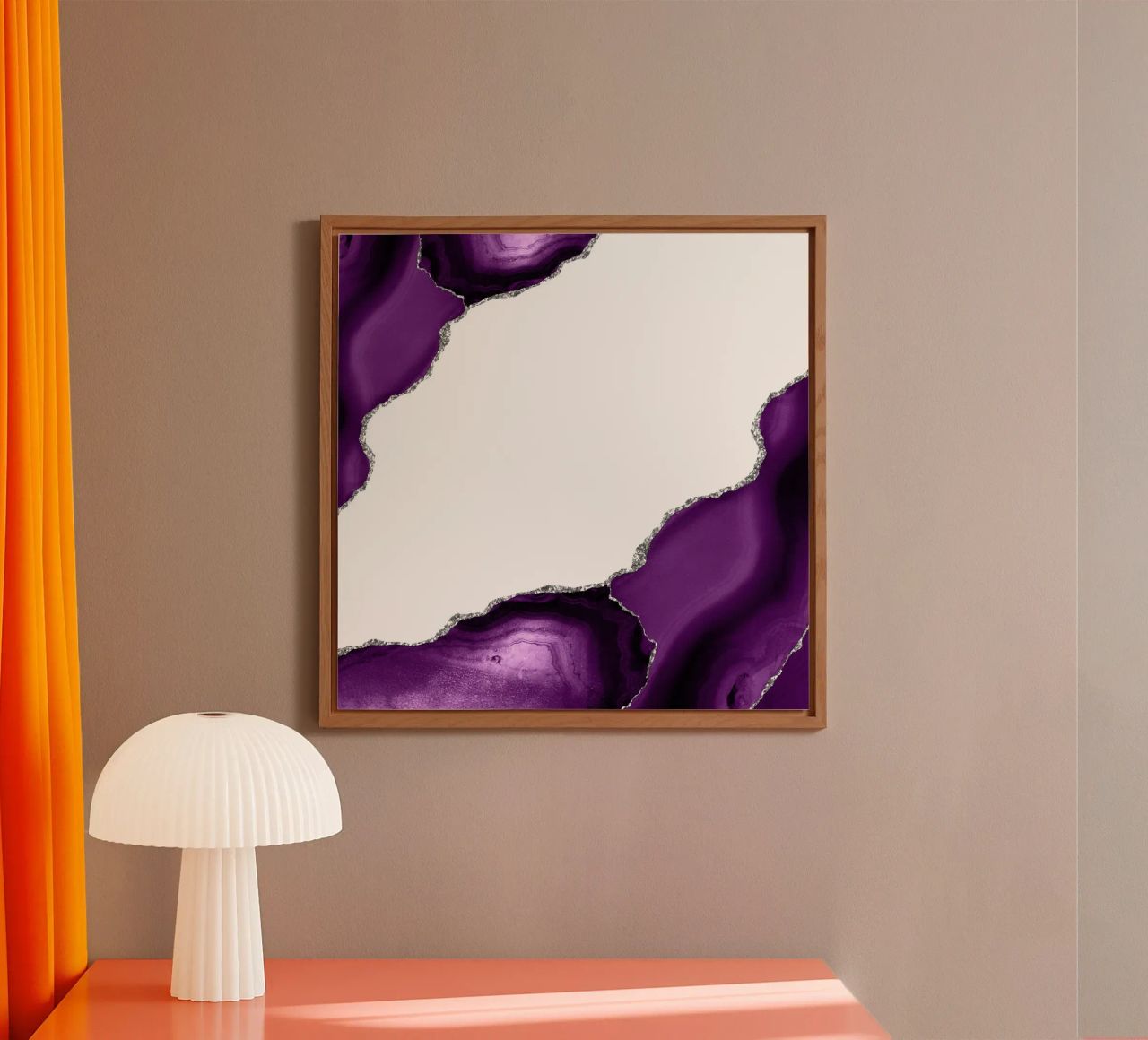 Agata viola e argento Texture 16 alluminio dibond da Gemstone Textures