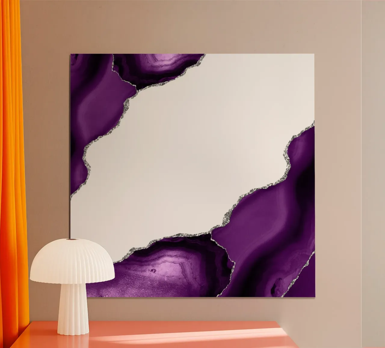 Purple & Silver Agate Texture 16 poster by Gemstone Textures
