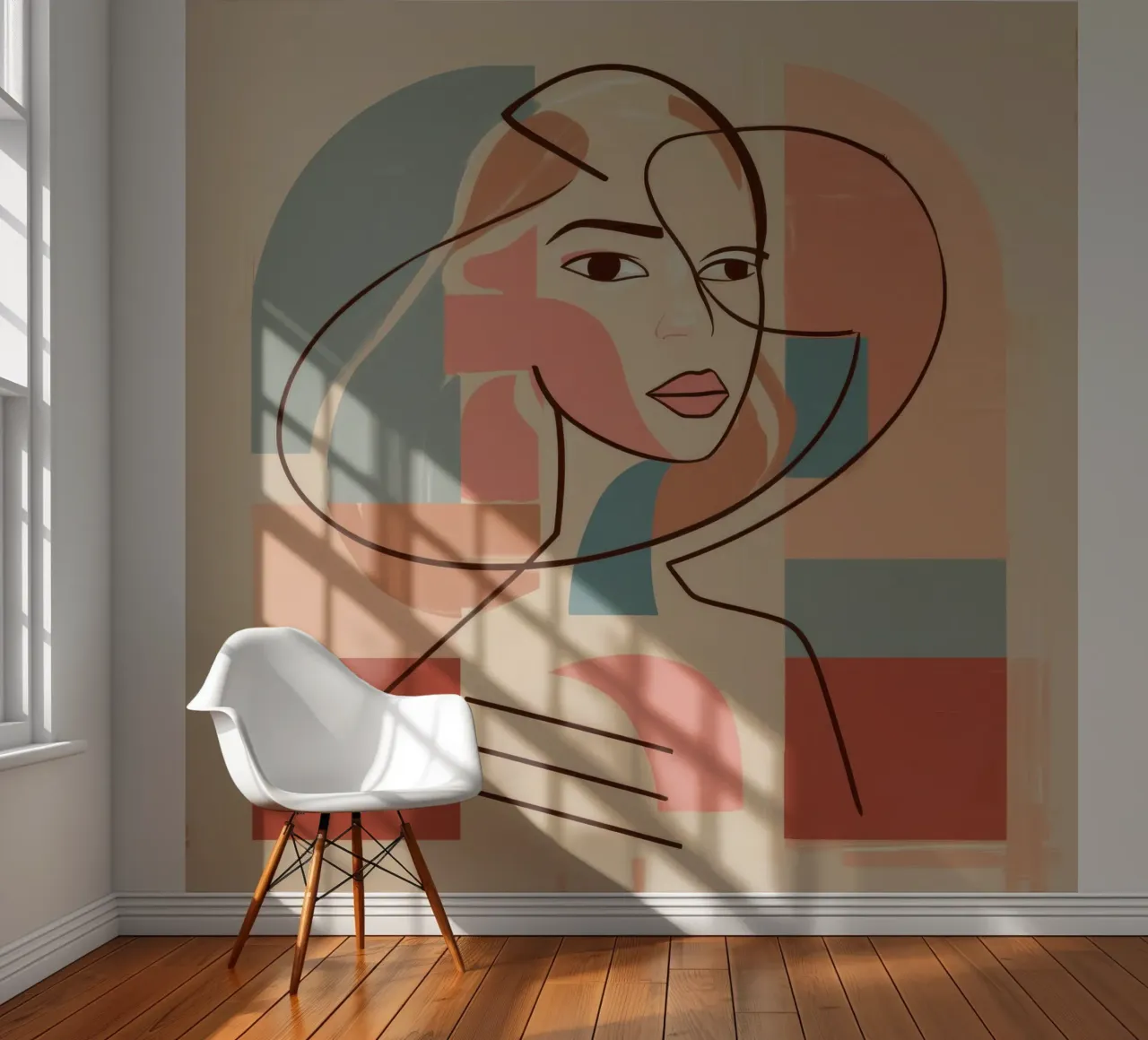 Geometric Face Harmony photo wallpaper by Crimson Whisper