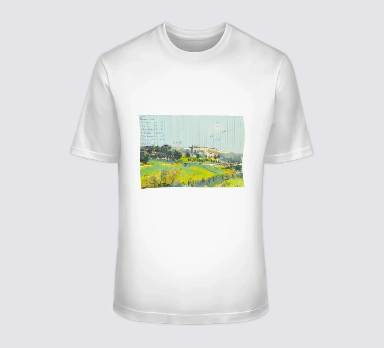 Scottish Borders Landscape On Ledger Paper t-shirt da Stars Above Us