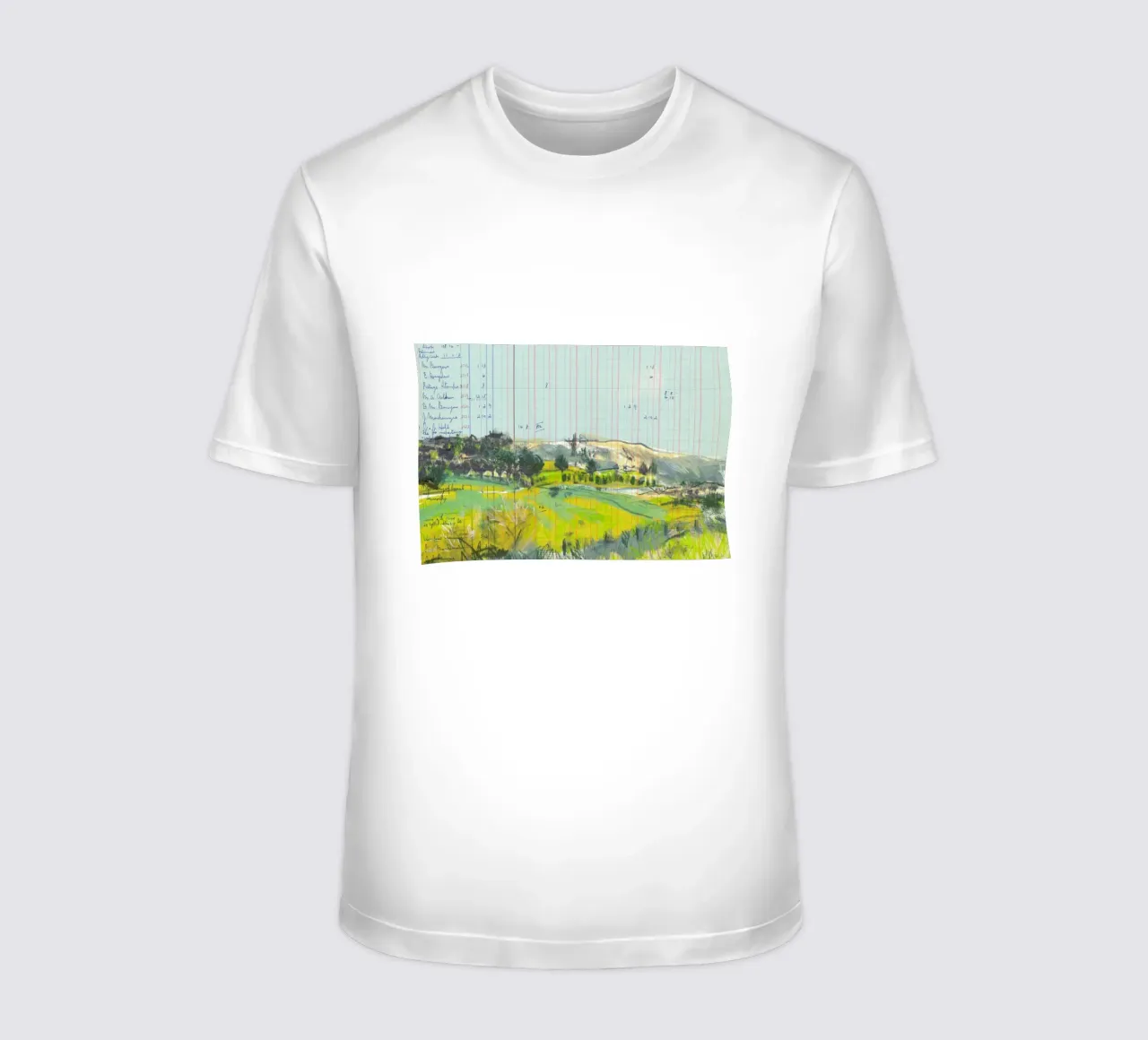Scottish Borders Landscape On Ledger Paper t-shirt da Stars Above Us