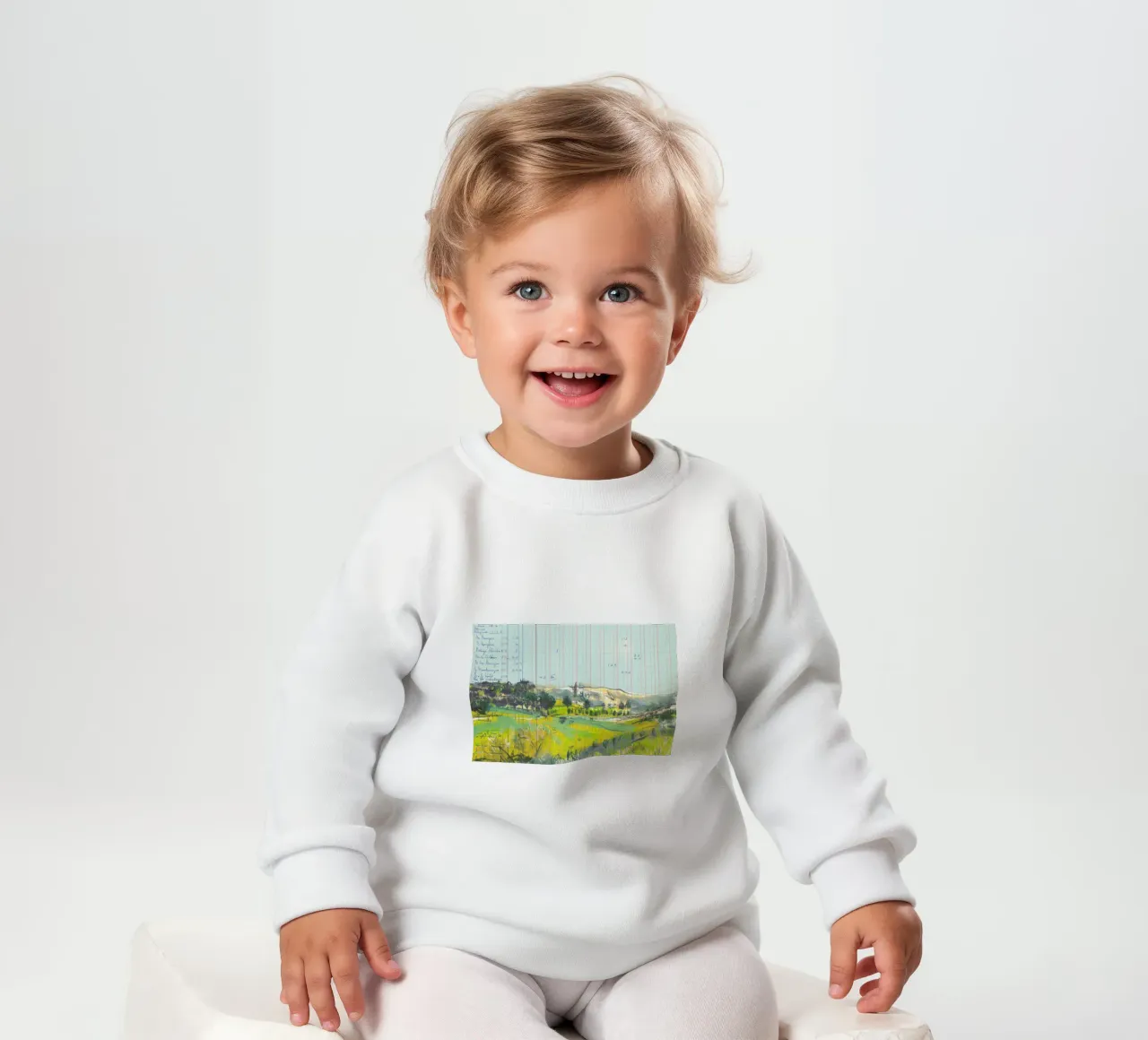 Scottish Borders Landscape On Ledger Paper felpa neonato da Stars Above Us