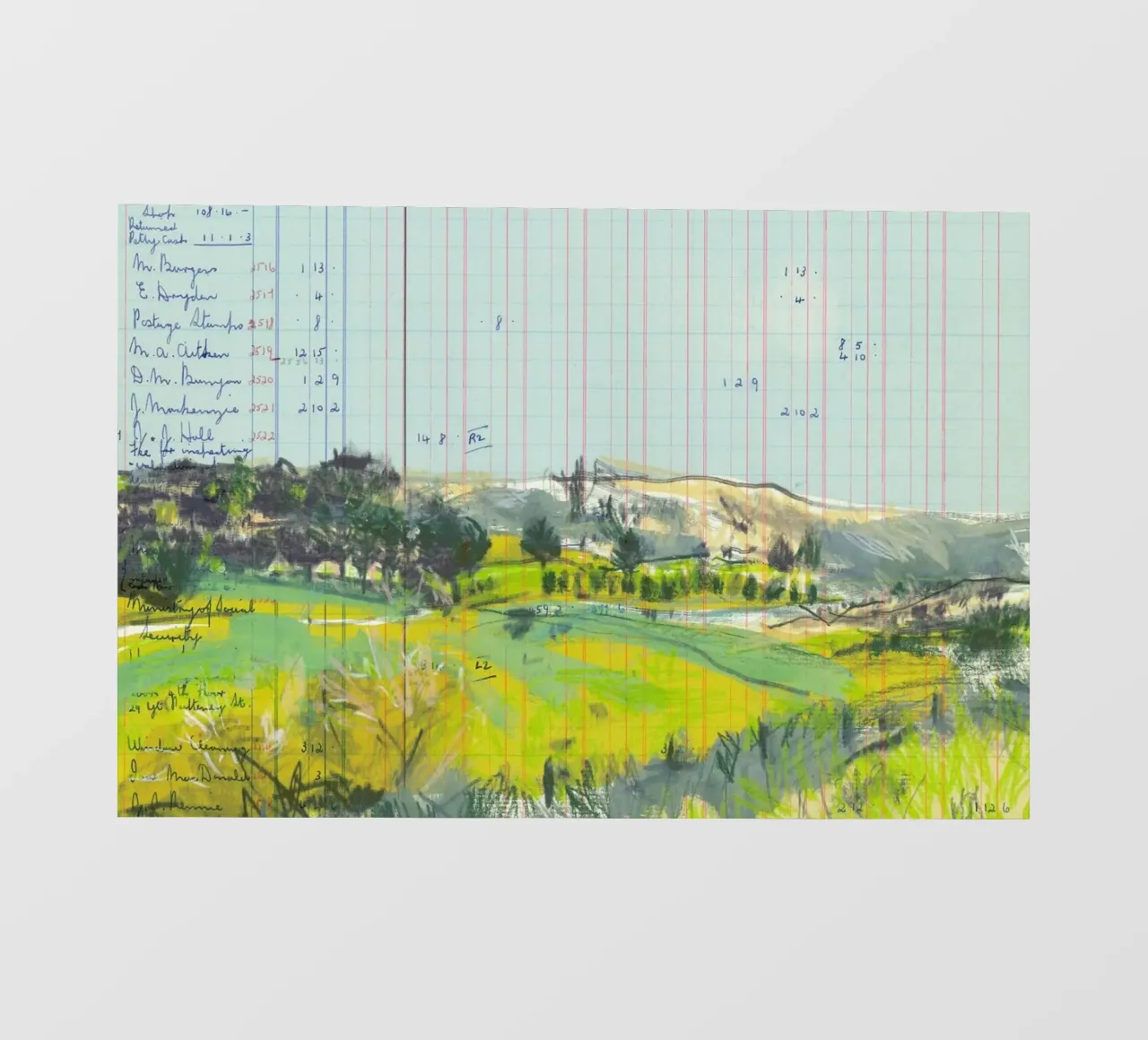Scottish Borders Landscape On Ledger Paper pellicola backlit da Stars Above Us