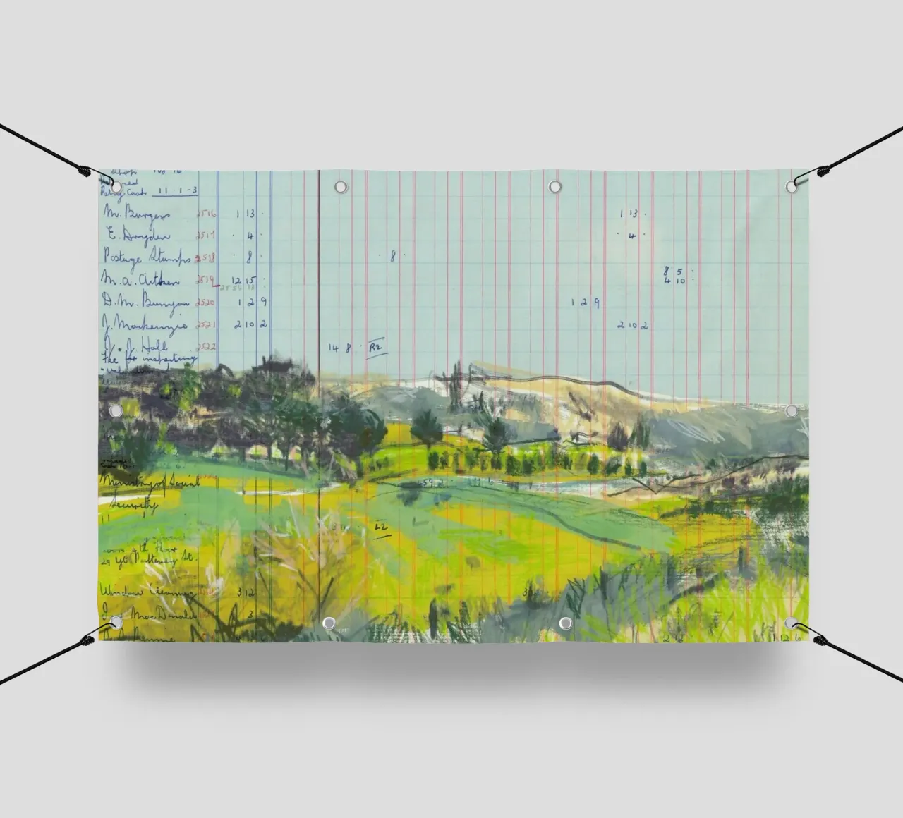 Scottish Borders Landscape On Ledger Paper telo in pvc da Stars Above Us
