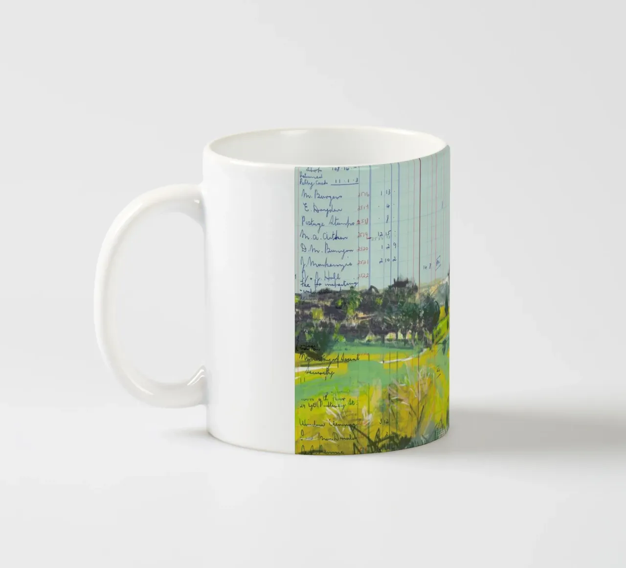 Scottish Borders Landscape On Ledger Paper tazza in ceramica da Stars Above Us