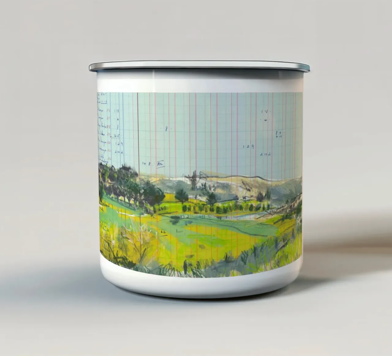 Scottish Borders Landscape On Ledger Paper tazza in smalto da Stars Above Us