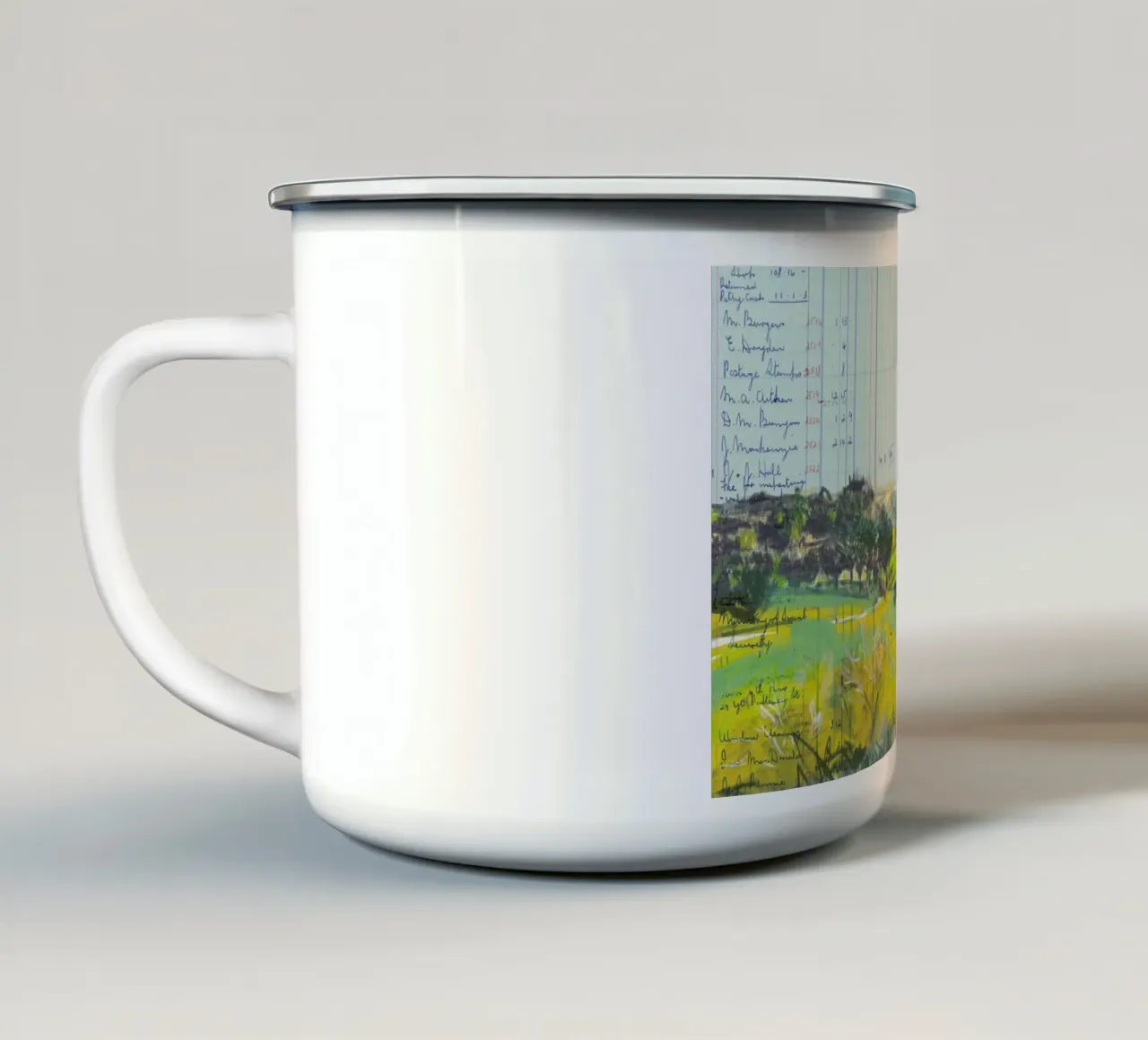 Scottish Borders Landscape On Ledger Paper tazza in smalto da Stars Above Us