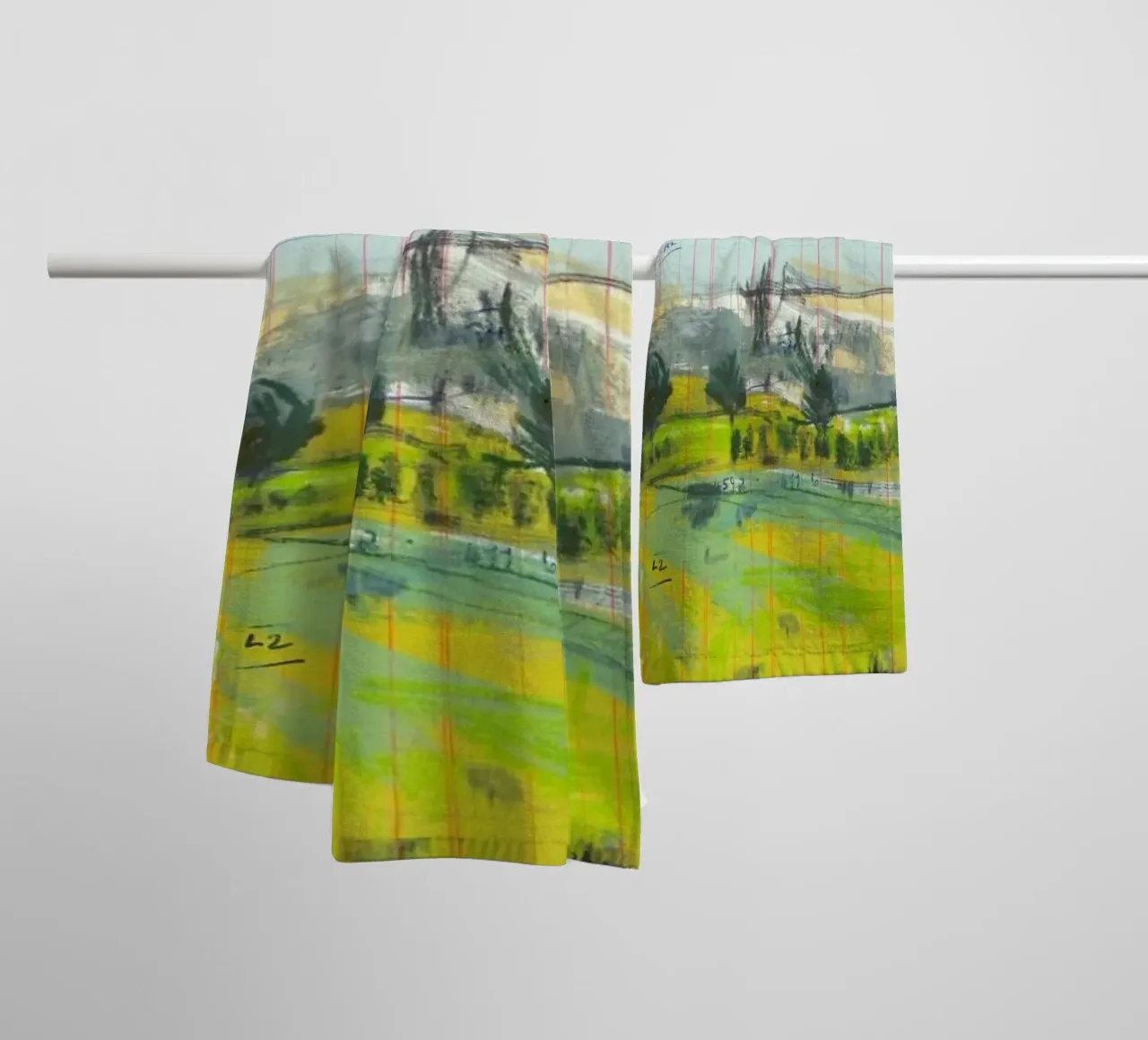 Scottish Borders Landscape On Ledger Paper asciugamano da bagno da Stars Above Us
