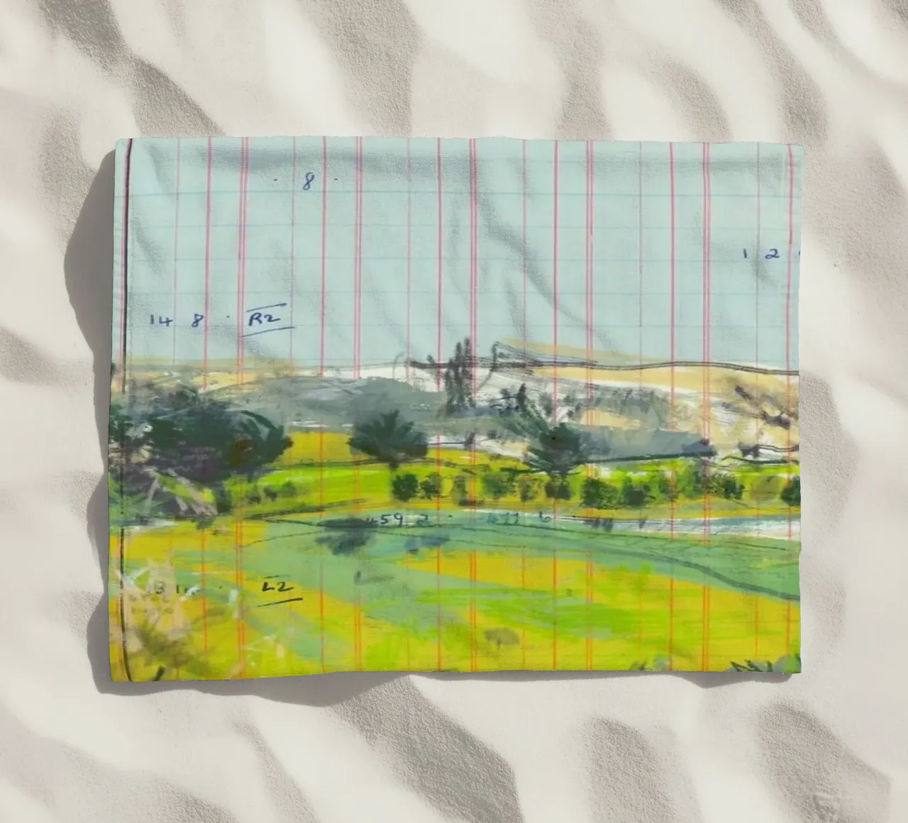 Scottish Borders Landscape On Ledger Paper telo mare da Stars Above Us