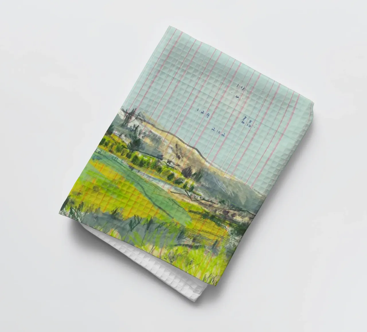 Scottish Borders Landscape On Ledger Paper canovaccio da cucina da Stars Above Us