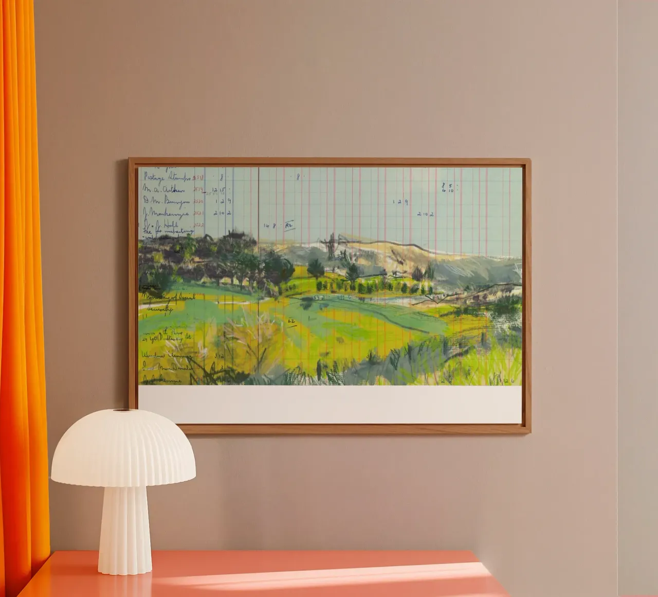 Scottish Borders Landscape On Ledger Paper alluminio dibond da Stars Above Us