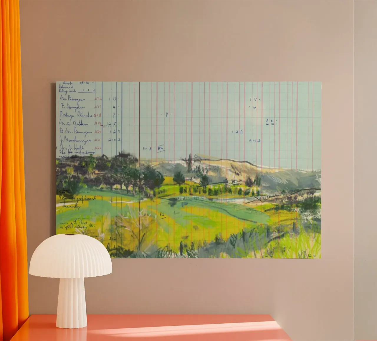 Scottish Borders Landscape On Ledger Paper tela da Stars Above Us