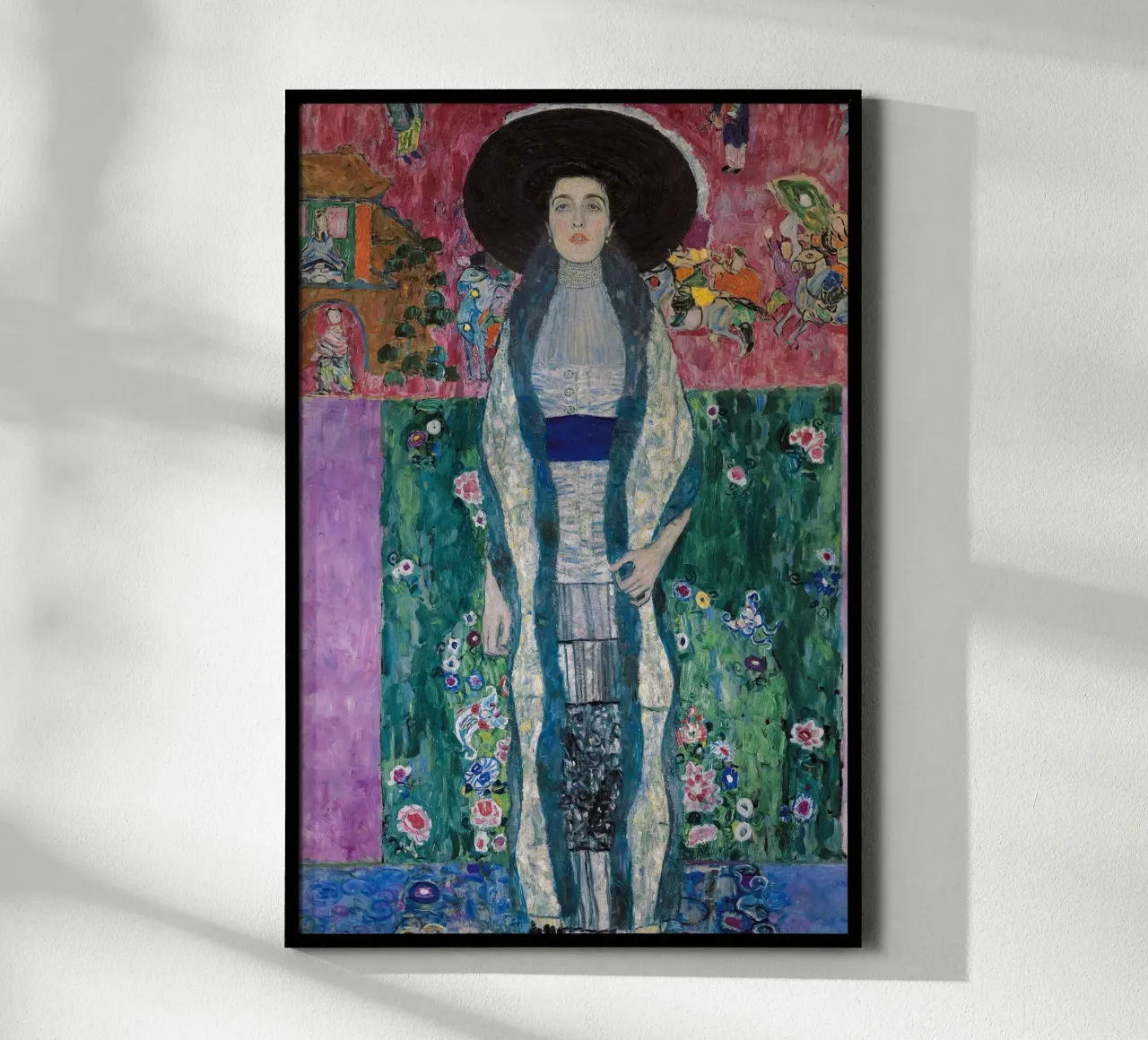 Gustav Klimt - Ritratto di Adele Bloch-Bauer poster con telaio in legno da Second Canvas