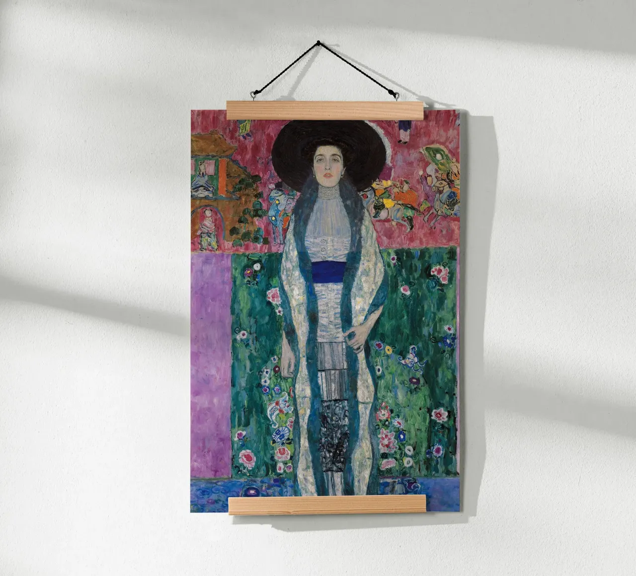Gustav Klimt - Ritratto di Adele Bloch-Bauer poster con telaio in legno da Second Canvas