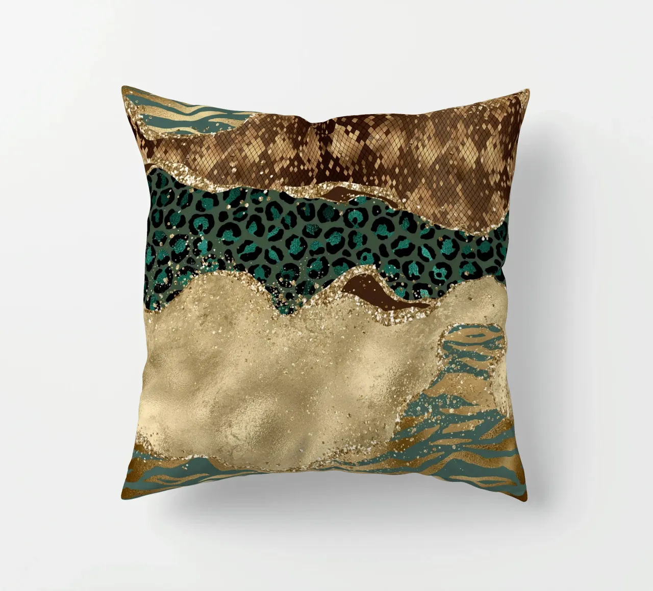 Texture Agata selvatica glitterata 02 cuscino da Gemstone Textures