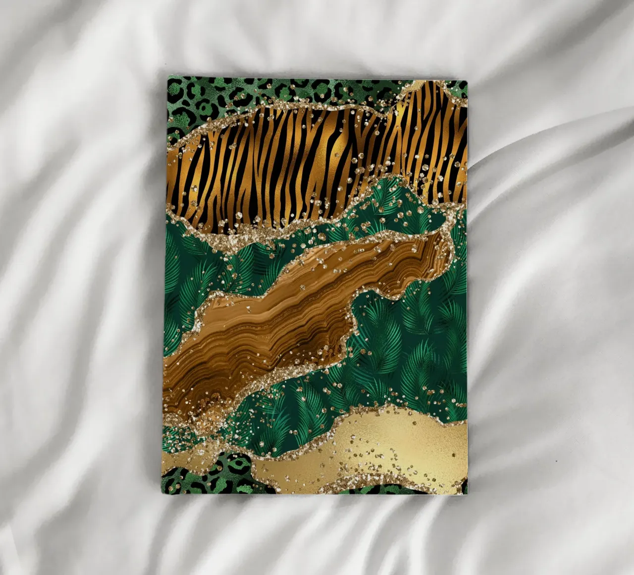 Wild Glitter Agate Texture 03 notebook by Gemstone Textures
