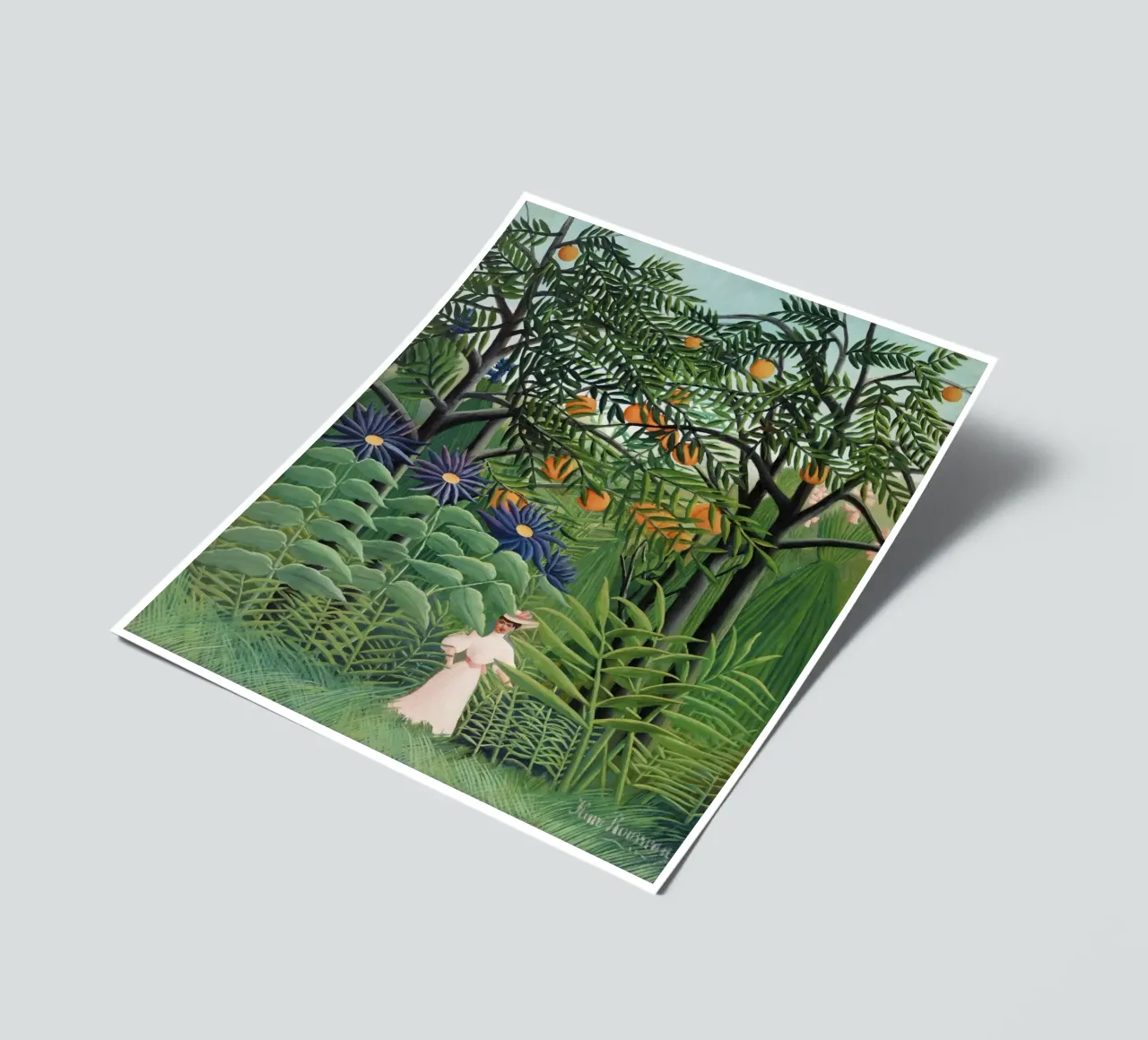 Woman Walking in an Exotic Forest (1905) sticker sheet by Venus Art