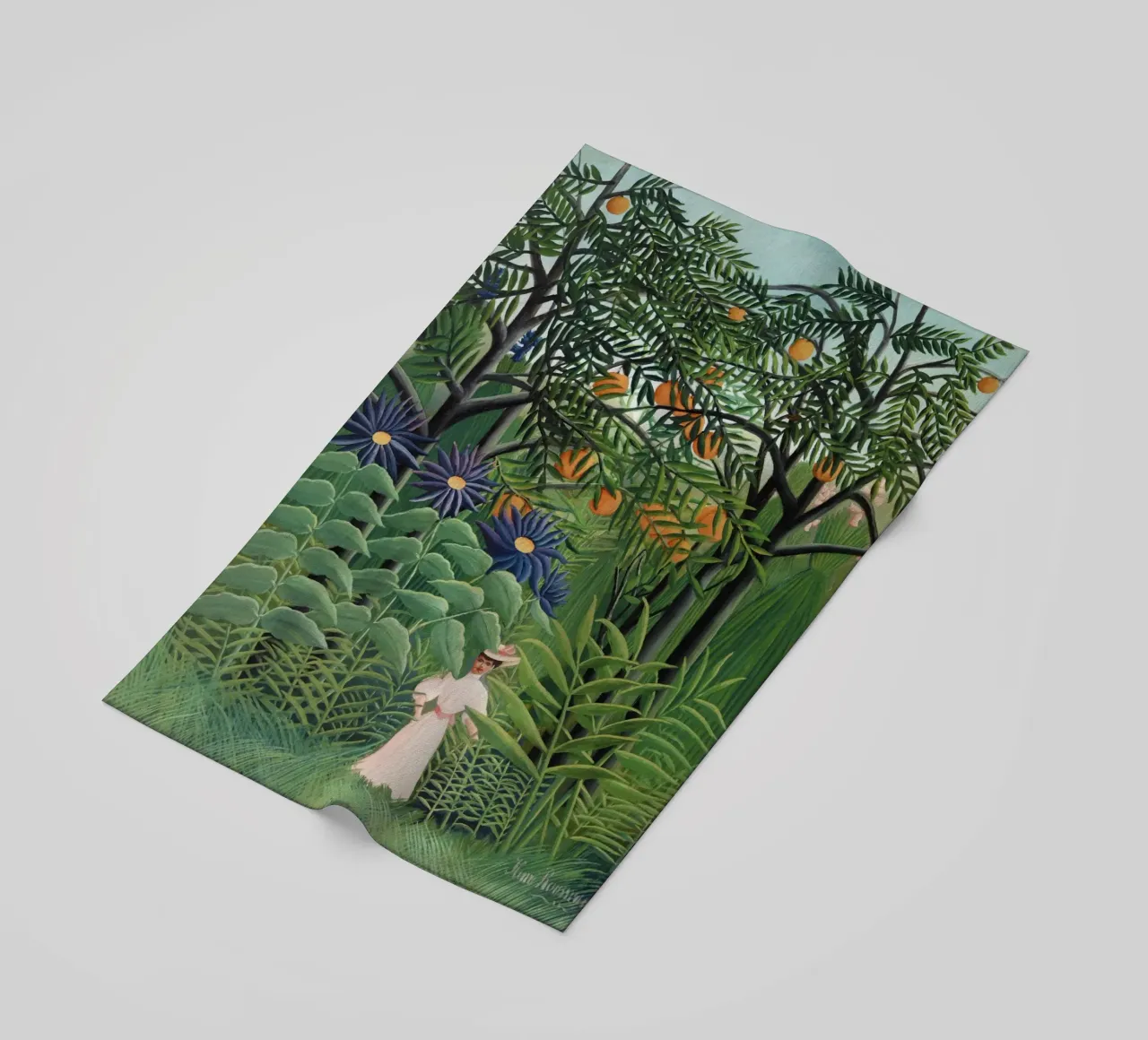 Donna che cammina in una foresta esotica (1905) telo mare da Venus Art