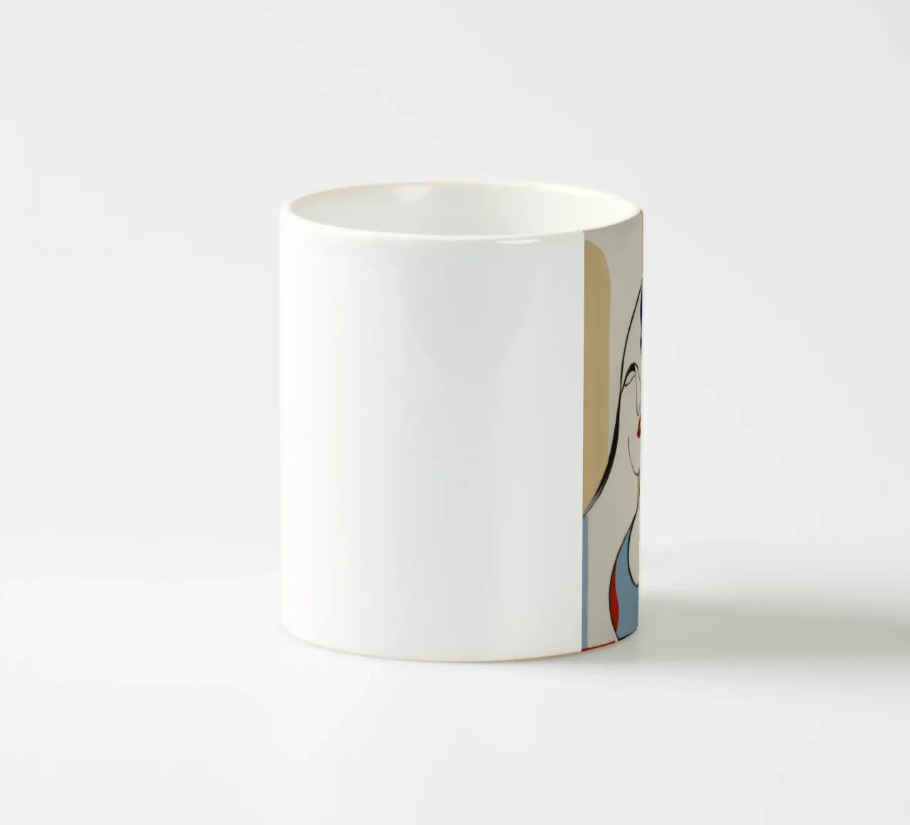 Eleganza fluida tazza in ceramica da Crimson Whisper
