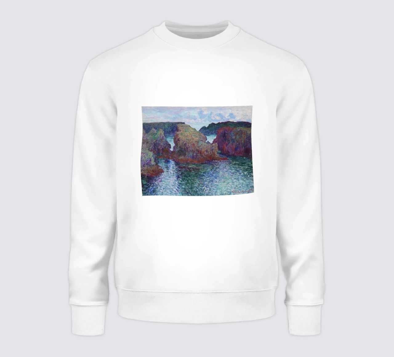 Rocce a Port-Goulphar, Belle-Île (1886) di Claude Monet. felpa da Monet Art Prints