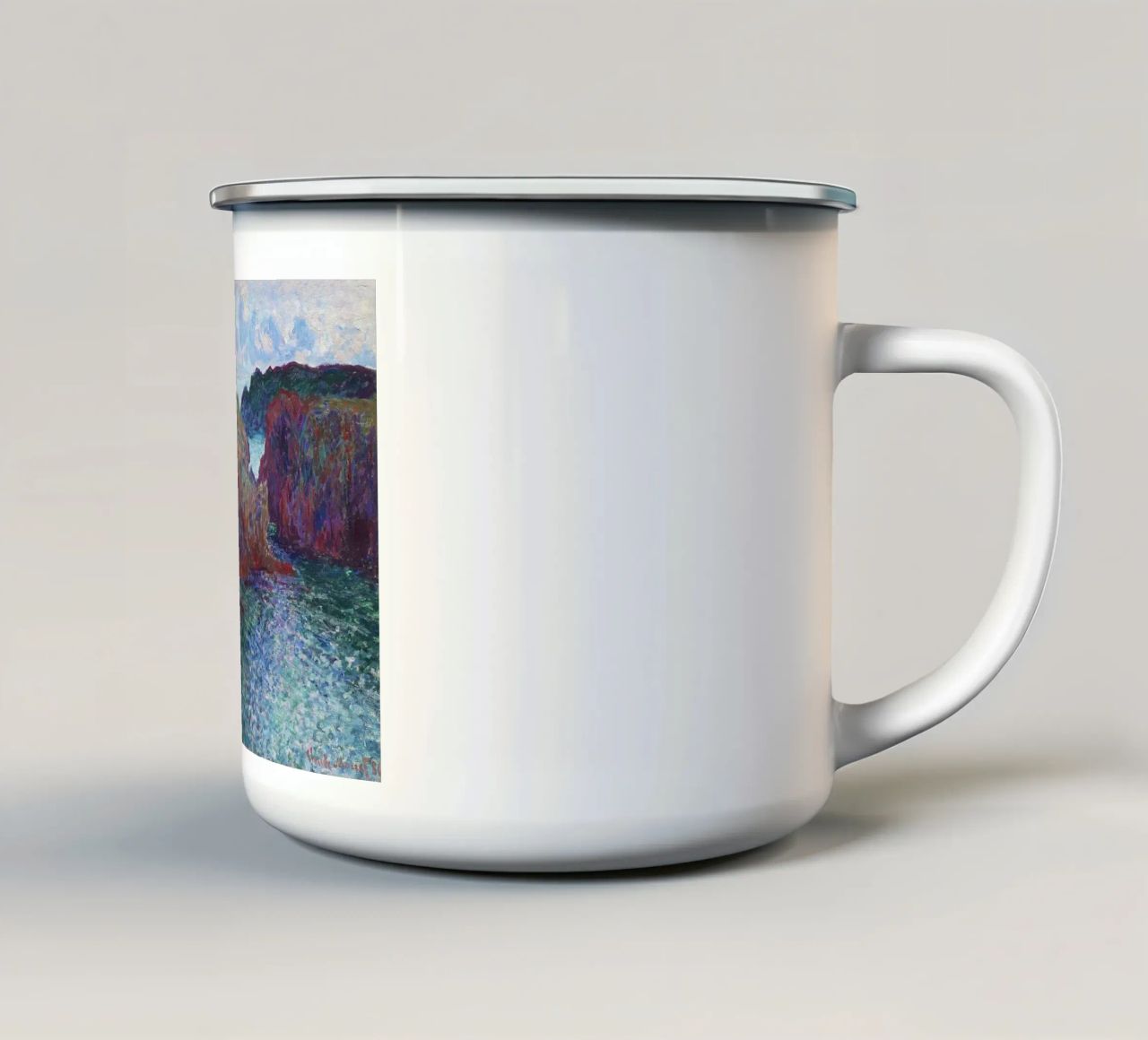 Rocce a Port-Goulphar, Belle-Île (1886) di Claude Monet. tazza in smalto da Monet Art Prints
