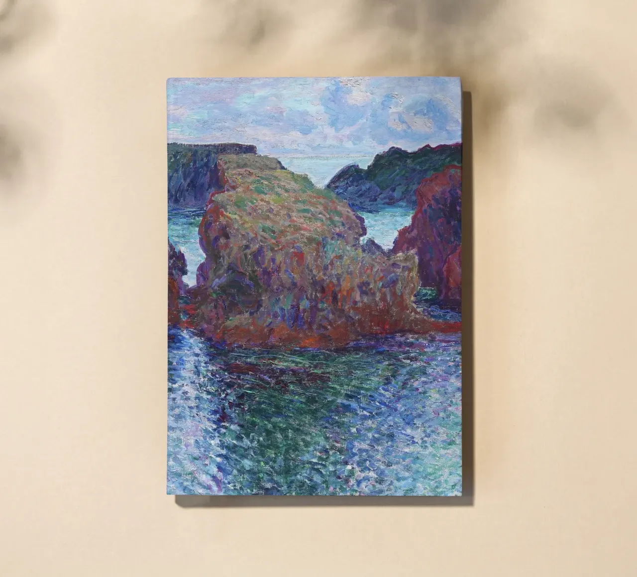 Rocks at Port-Goulphar, Belle-Île (1886) by Claude Monet. notebook by Monet Art Prints