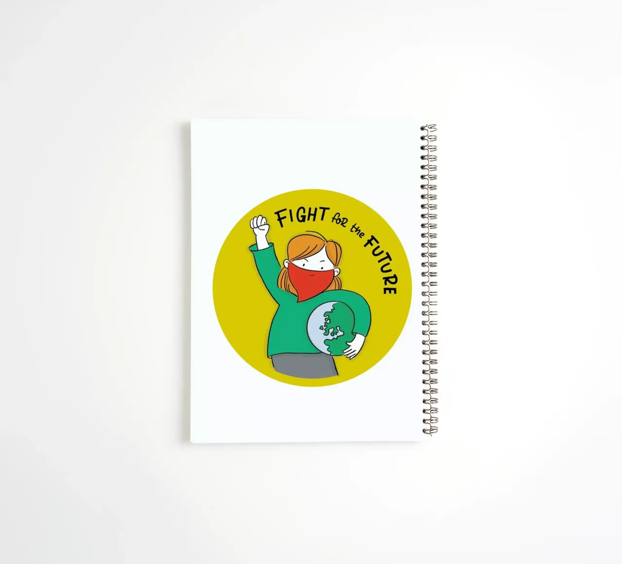 Fight For Future 1 spiral notebook by Geborgen Wachsen x JUNIQE