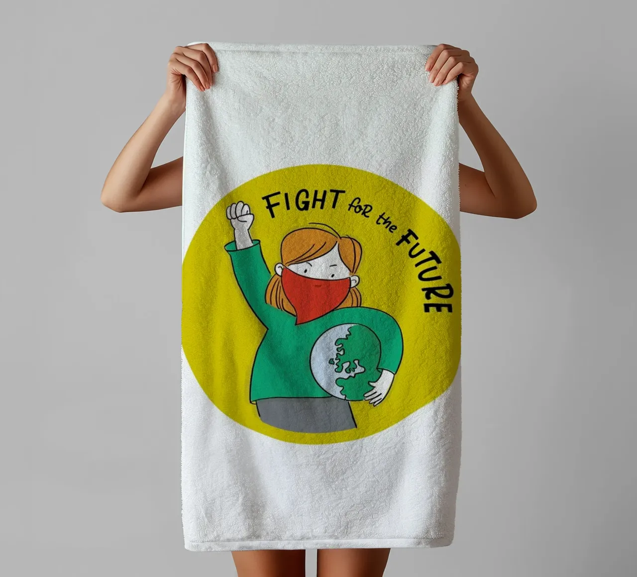 Fight For Future 1 asciugamano da bagno da Geborgen Wachsen x JUNIQE