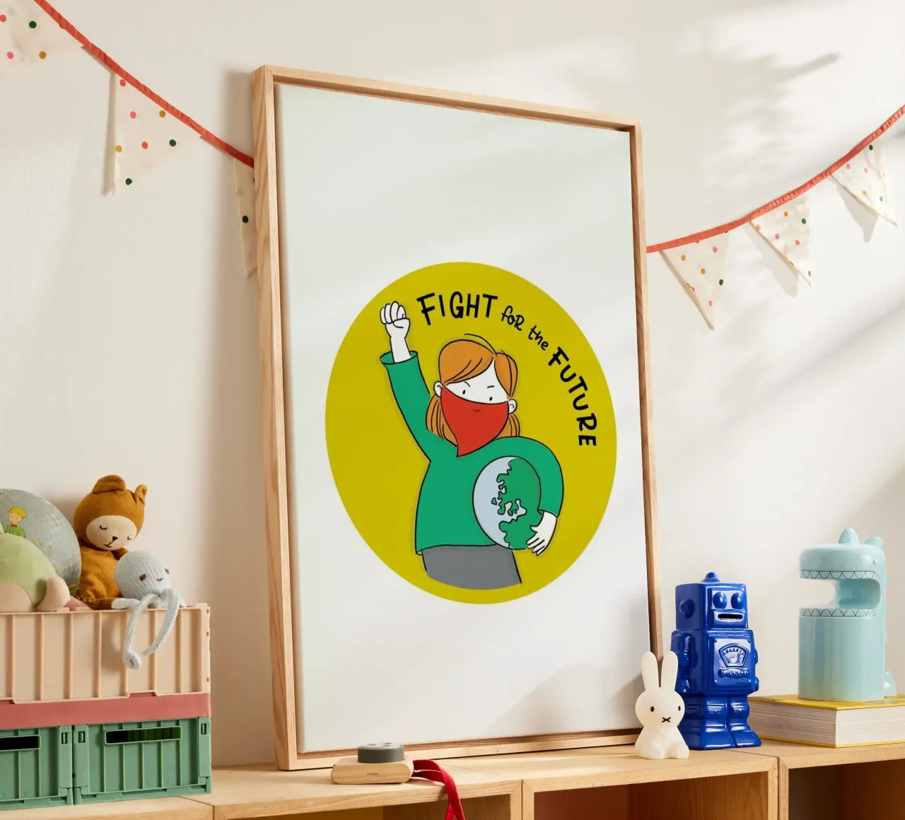 Fight For Future 1 canvas by Geborgen Wachsen x JUNIQE