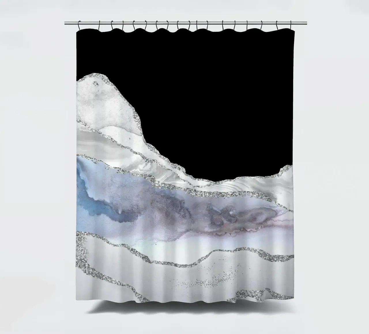 Agata bianca e argento Texture 01 tenda da doccia da Gemstone Textures