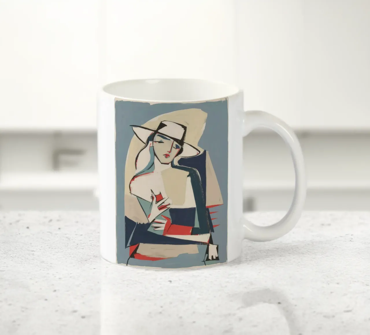 Astrazione serena tazza in ceramica da Crimson Whisper