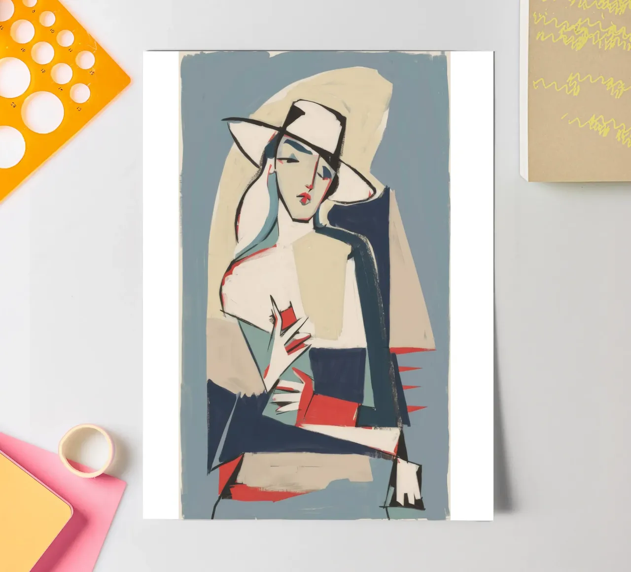 Serene Abstraction sticker sheet by Crimson Whisper