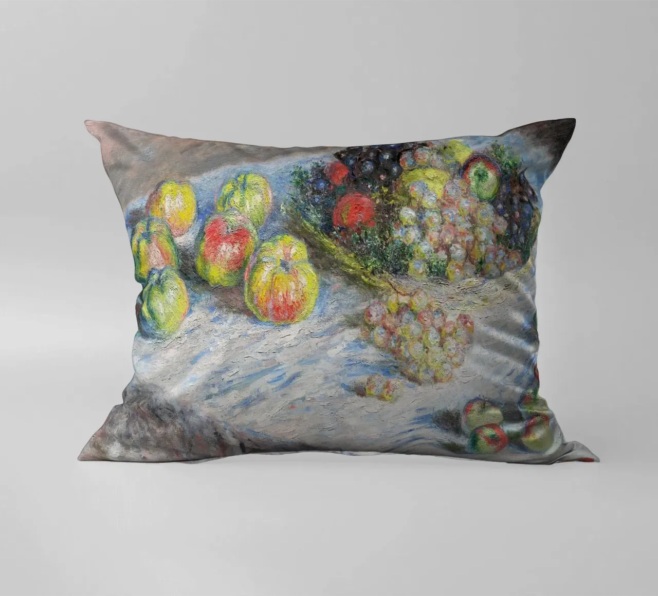 Mele e uva (1880) di Claude Monet cuscino da Monet Art Prints