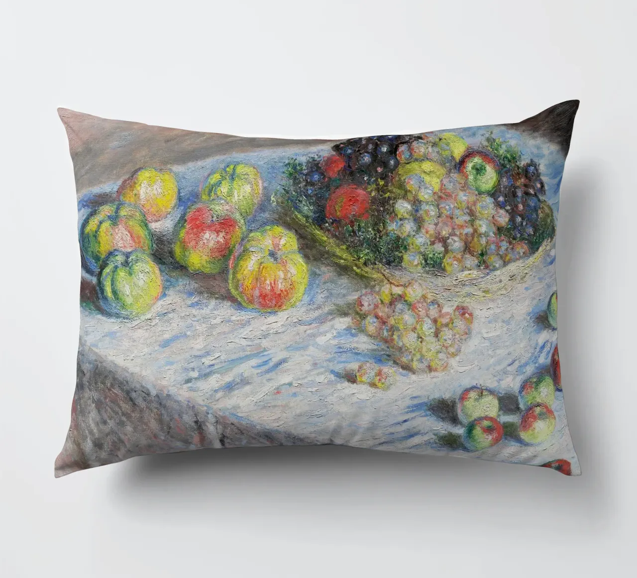 Mele e uva (1880) di Claude Monet cuscino da Monet Art Prints